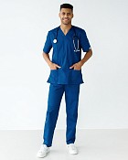 Медицинский костюм мужской Гранит синий